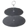 HI Etagere - Schiefer - 2-lagig - Durchmesser 20 und 25 cm Produktbild-Vorschau 1