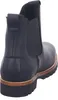 A close-up rear view of a black leather Chelsea boot. Voir les images du produit