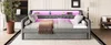 Schlafsofa 90x200 Grau – LED-Beleuchtung, USB, ausziehbares Produktbild-Vorschau 14
