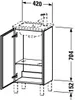 Duravit LC6273R5555 LC WTU bs 420x294x704 Ei mr Mt Hv 3H Produktbild-Vorschau 2