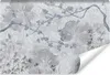 Muralo Selbstklebende Fototapete Blumen BETON Optik Vintage Produktbild-Vorschau 1