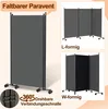 Paravent auf Rollen 5 teilig Anthrazit 284x181 cm Outdoor Produktbild-Vorschau 5