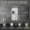 LuxeBath Nicchia doppia da parete in acciaio inox, 30x60x10 Anteprima dell’immagine prodotto 2
