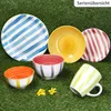 Summer Stripes Set de 6 Assiettes plates Grandes assiettes Voir les images du produit 5