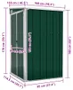 vidaXL Anbauschuppen Grün 118x100x178 cm Verzinkter Stahl Produktbild-Vorschau 7