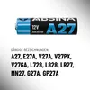 A battery with text listing common designations. Produktbild-Vorschau