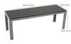 DEGAMO Hockerbank Gartenbank SORANO 2-sitzer Alu silbergrau Produktbild-Vorschau 7