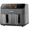Heetluchtfriteuse 9L, dubbele kamer, airfryer 2000W met 2 Productafbeelding-voorbeeld 2