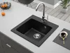 Granitspüle Sole Einbauspüle Küchenspüle Schwarz 46,5 x Produktbild-Vorschau 4