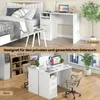 A split image showing a bedroom setup with a desk and a home office setup with a desk. Náhled obrázku produktu