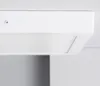 A close-up, angled view of a white, square LED ceiling light fixture. Produktbild-Vorschau