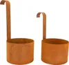 Garten Deko Pflanztopf | 2er Set | zum Hängen | Edelrost Produktbild-Vorschau 3