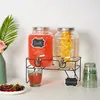 Relaxdays Getränkespender mit Ständer, 2 Limobehälter je Produktbild-Vorschau 2