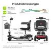 LVHOM : scooter pour seniors léger en aluminium, 4 roues, Voir les images du produit 9