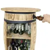 Dekorative Holzfass-Bar mit großer Platte und Produktbild-Vorschau 15