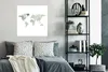 MuchoWow® Poster Weltkarte - Aquarell - Grau 75x75 cm - Produktbild-Vorschau 4
