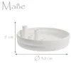 Storefactory Kerzenhalter BOLMEN 4er rund weiß | Ø30x9cm Produktbild-Vorschau 12