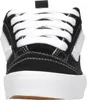 A front view of a black Vans Knu Skool sneaker. Voir les images du produit
