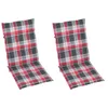 Two chair cushions with a plaid pattern. Produktbild-Vorschau