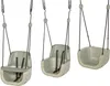 Three baby swings are shown hanging against a white background. Podgląd zdjęcia produktu