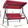 VEVOR 3-Sitzer-Terrassenschaukelstuhl, Hollywoodschaukel Produktbild-Vorschau 8