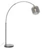 Bogenlampe Schwarz mit Gold mit Rauchglas Zuzanna Produktbild-Vorschau 7