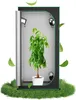 QEENTOE Groeitent, 100x100x200 cm, kweekkast voor groenten Productafbeelding-voorbeeld 1