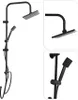 Sprchový set s dešťovou sprchou, nerezová ocel, výška 80 cm Náhled obrázku produktu 4