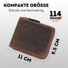 Geldbörse aus echtem Leder – Uni – Edles Design mit Produktbild-Vorschau 5