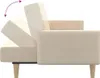 vidaXL Schlafsofa 2-Sitzer Creme Stoff Produktbild-Vorschau 6