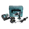 A set of Makita power tools and accessories laid out on a white background. Podgląd zdjęcia produktu