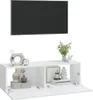 vidaXL Armoires murales TV 2 pcs. Blanc 100x30x30 cm Bois Voir les images du produit 4