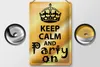 Blechschild Spruch 20x30cm Keep Calm and party on Produktbild-Vorschau 3