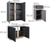 Set di mobili da bagno Vicco Gloria Antracite 3 pezzi, Anteprima dell’immagine prodotto 3
