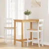 A bar table and two bar stools are set up in a room with a window in the background. Náhľad obrázku produktu