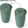 Thermobecher Edelstahl 350ml Deckel Kaffee Becher isoliert Produktbild-Vorschau 3