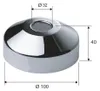 Rosone 100/32 mm, altezza 40 mm, cromo Anteprima dell’immagine prodotto 2
