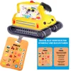 Bagger Sensorik-Spielzeug mit Suchkarte und Aufgabenübersicht. Kinder entdecken versteckte Symbole, Buchstaben und Baustellenobjekte im Inneren. Produktbild-Vorschau