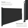 tectake® Seitenmarkise 180 x 300 cm ausziehbar, mit Produktbild-Vorschau 3