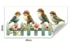 GKA XL Fensterbild 4 Vögel auf Zaun 40 cm Fensterfolie Produktbild-Vorschau 4