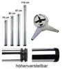 Pied de table / pied de support - aspect inox, Ø 6 cm x 87 Voir les images du produit 3
