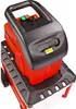 A red and black electric garden shredder with a handle and wheels, shown from a slightly elevated diagonal angle. Anteprima dell’immagine prodotto
