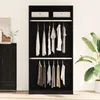 vidaXL Armoire avec étagère noir aspect chêne 100 x 50 x Voir les images du produit 4