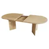 An oval dining table with an extension mechanism visible. Anteprima dell’immagine prodotto