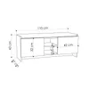 A diagram showing the dimensions of a furniture item. Produktbild-Vorschau