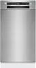 A front view of a stainless steel dishwasher. Produktbild-Vorschau