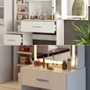 Coiffeuse Vicco Lisca Blanc 80cm avec miroir LED, Model Voir les images du produit 5