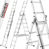 Drabina aluminiowa z opcją na schody 3x8 HIGHER 4,70m Hobby Podgląd zdjęcia produktu 1