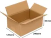 An open cardboard box with dimensions indicated. Podgląd zdjęcia produktu