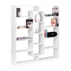 ModernHome WYJ-400 Knihovna 135,5 x 126 x 20 cm, 14 polic, Náhled obrázku produktu 2